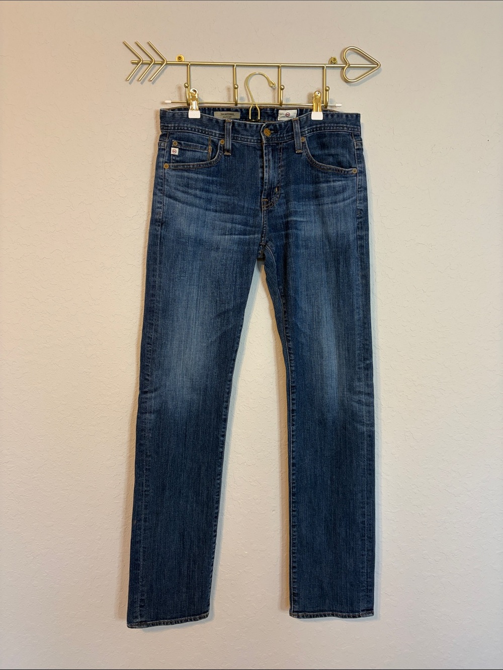 AG Adriano Goldschmied The Matchbox Slim Straight Jeans Men’s 30R Medium Wash
